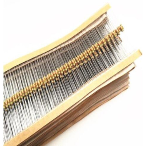 1000pcs (0ohm 1r 10r 100r 1K 4.7k 10K 100K~10m ohm) 1/4w 5% carbon film resistor